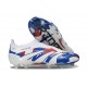 Bota adidas Predator Elite Laceless FG Blanco Azul Rojo