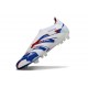 Bota adidas Predator Elite Laceless FG Blanco Azul Rojo