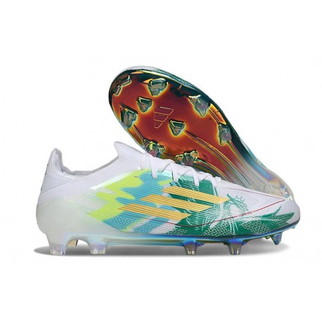 Botas de Futbol adidas F50 Elite FG Blanco Verde Dorada