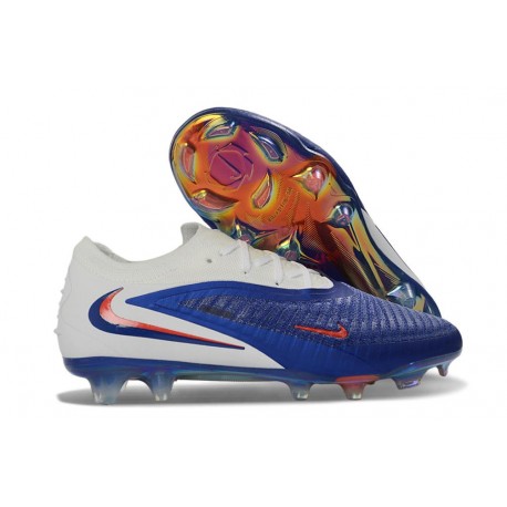 Zapatillas de Fútbol Nike Phantom 6 Elite L FG Azul Carrera Blanco