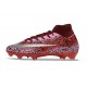 Zapatos de Fútbol Nike Mercurial Superfly X Elite FG Rojo Plateada