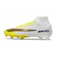 Zapatos de Fútbol Nike Mercurial Superfly X Elite FG Blanco Dorada Amarillo