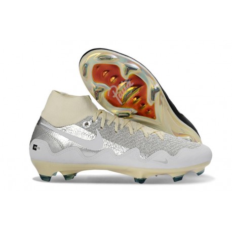 Zapatos de Fútbol Nike Mercurial Superfly X Elite FG Blanco Plateada Negro