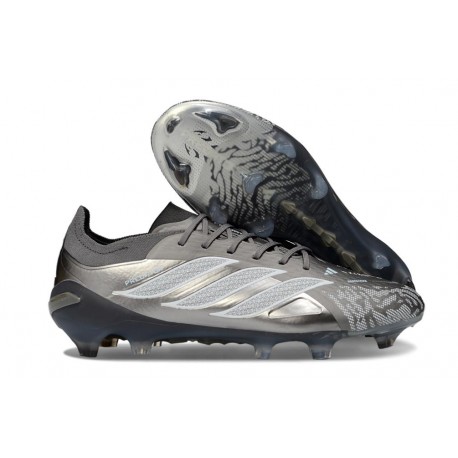 Bota de Futbol adidas Predator 26 Elite FG Gris Plateado