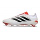Bota de Futbol adidas Predator 26 Elite FG Blanco Negro Rojo