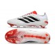 Bota de Futbol adidas Predator 26 Elite FG Blanco Negro Rojo