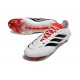 Bota de Futbol adidas Predator 26 Elite FG Blanco Negro Rojo