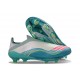 Bota Adidas F50 + LL FG X Messi Ftwr Blanco Rosa Lúcido Flash Agua