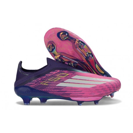 Bota de Futbol Adidas F50 + LL FG Violeta Rosa Blanco