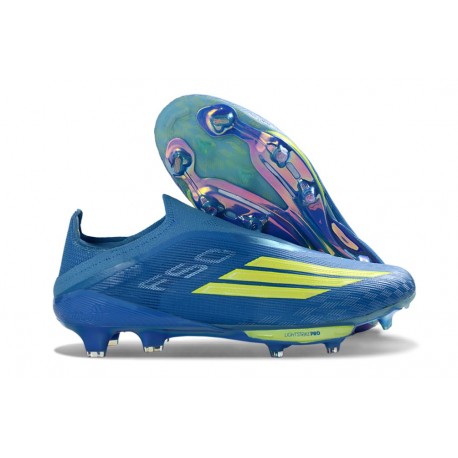 Adidas F50 + LL FG MESSI Azul Royal Amarillo Solar Semi Azul Burst