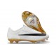 Zapatos de Fútbol Nike Mercurial Vapor 17 Elite FG Blanco Negro Dorado