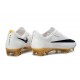 Zapatos de Fútbol Nike Mercurial Vapor 17 Elite FG Blanco Negro Dorado