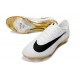 Zapatos de Fútbol Nike Mercurial Vapor 17 Elite FG Blanco Negro Dorado