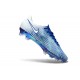 Zapatos de Fútbol Nike Mercurial Vapor 17 Elite FG Azul Blanco Plateada