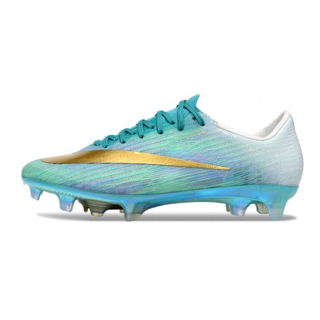 Zapatos de Fútbol Nike Mercurial Vapor 17 Elite FG Verde Dorado