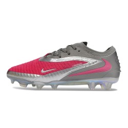 Zapatillas de Fútbol Nike Phantom 6 Elite L FG Hyper Pink Plata Metálica Gris