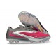 Zapatillas de Fútbol Nike Phantom 6 Elite L FG Hyper Pink Plata Metálica Gris