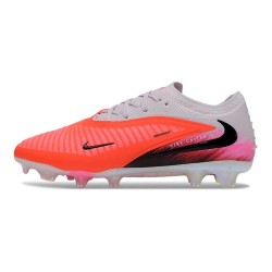Zapatillas de Fútbol Nike Phantom 6 Elite L FG Carmesí Brillante Rosa Gris Negro