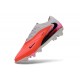 Zapatillas de Fútbol Nike Phantom 6 Elite L FG Carmesí Brillante Rosa Gris Negro