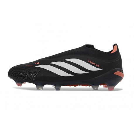 Bota de Futbol adidas Predator Elite Laceless FG Negro Blanco