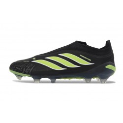 Bota de Futbol adidas Predator Elite Laceless FG Negro Verde