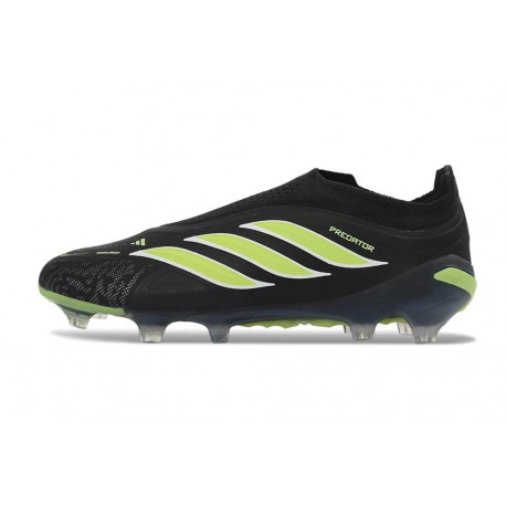 Bota de Futbol adidas Predator Elite Laceless FG Negro Verde