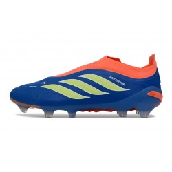 Bota de Futbol adidas Predator Elite Laceless FG Azul Naranja Amarillo