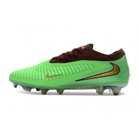 Zapatillas de Fútbol Nike Phantom 6 Elite L FG Verde Dorado