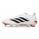 Bota de Futbol adidas Predator Elite Laceless FG Blanco Negro Rojo