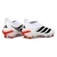 Bota de Futbol adidas Predator Elite Laceless FG Blanco Negro Rojo