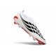 Bota de Futbol adidas Predator Elite Laceless FG Blanco Negro Rojo