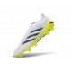 Bota de Futbol adidas Predator Elite Laceless FG Blanco Azul Amarillo
