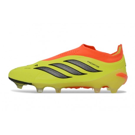 Bota de Futbol adidas Predator Elite Laceless FG Amarillo Negro