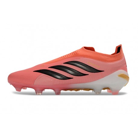 Bota de Futbol adidas Predator Elite Laceless FG Rosa Negro