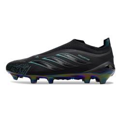 Bota de Futbol adidas Predator Elite Laceless FG Negro Azul