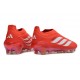 Bota de Futbol adidas Predator Elite Laceless FG Rojo Blanco