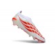 Bota de Futbol adidas Predator Elite Laceless FG Blanco Rojo Negro