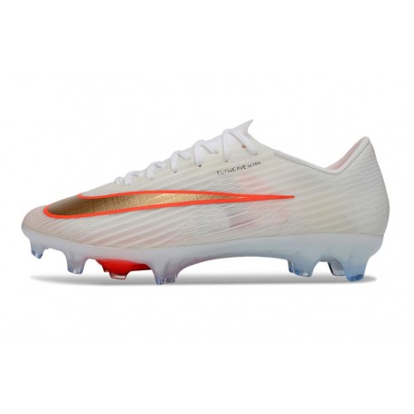 Bota Nike Air Zoom Mercurial Vapor XVII Elite FG Blanco Naranja Dorada