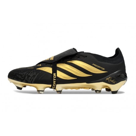 Botas adidas Predator Elite Fold-over Tongue FG Negro Dorado