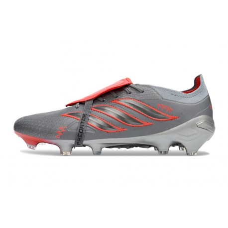 Botines de Futbol adidas Predator 26 Elite FT FG Gris Rojo