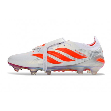 Botines de Futbol adidas Predator 26 Elite FT FG Blanco Rojo