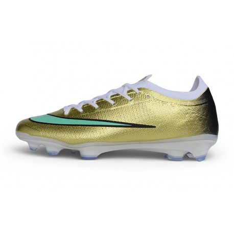 Zapatillas Nike Air Zoom Mercurial Vapor 17 Elite FG Dorada Verde