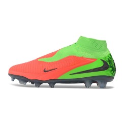 Tacos de Futbol Nike Phantom 6 Elite High FG Hot Punch Negro Verde Strike