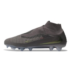 Tacos de Futbol Nike Phantom 6 Elite High FG Gris Ceniza Ámbar Negro