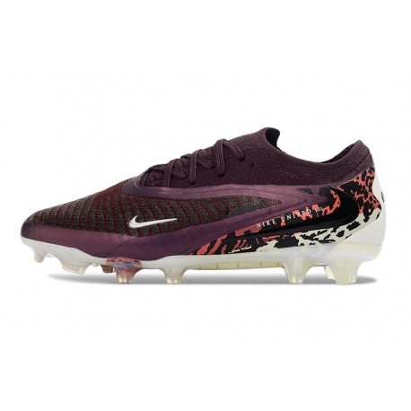 Zapatos Nike Phantom 6 Elite Low FG Flechazo Burdeos Rojo Univ Fósil