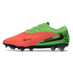 Zapatos de Fútbol Nike Phantom 6 Elite Low FG Hot Punch Negro Verde Strike