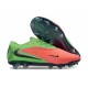 Zapatos de Fútbol Nike Phantom 6 Elite Low FG Hot Punch Negro Verde Strike