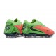 Zapatos de Fútbol Nike Phantom 6 Elite Low FG Hot Punch Negro Verde Strike