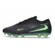 Zapatos de Fútbol Nike Phantom 6 Elite Low FG Negro Verde Espejismo