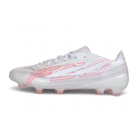 Zapatos de Fútbol adidas F50 Hyperfast Evo FG Blanco Rosa